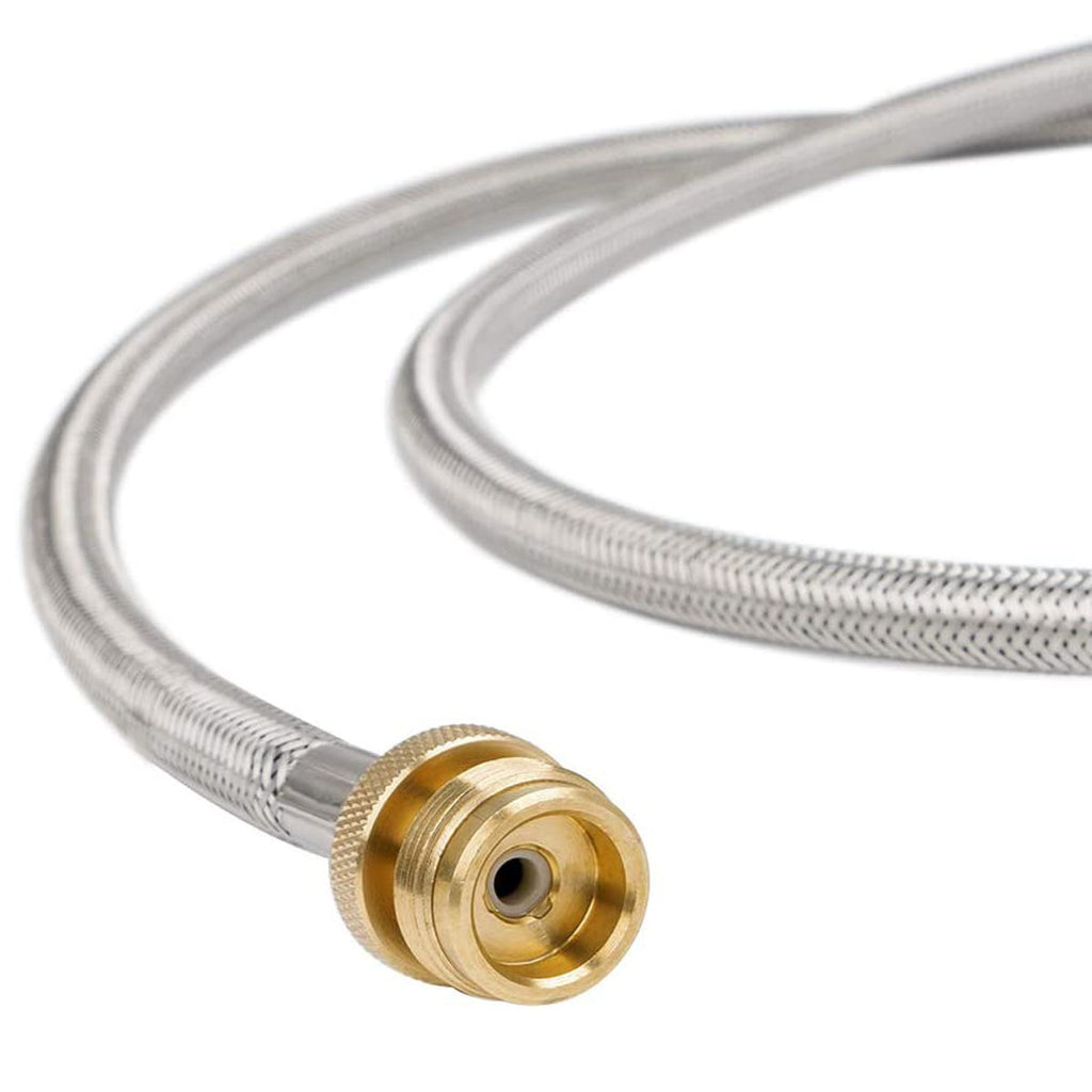 Streamline Your Outdoor Cooking Setup with the Propane Gas Connecting Pipe: Stainless Steel Woven Wire Turn 1 Pound Portable Oven Connecting Port