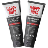 Happy Nuts Comfort Cream Deodorant For Men: Anti-Chafing Sweat Defense, Odor Control, Aluminum-Free Mens Deodorant & Hygiene Products for Men's Private Parts (2 PACK - Unscented)