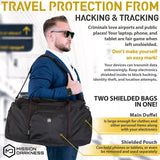 Mission Darkness X2 Faraday Duffel Bag + Detachable MOLLE Faraday Pouch (Gen 2) // Military-Grade RF Shielding for Large Electronics & Mobile Devices // Digital Forensics Signal Isolation Data Privacy