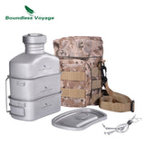 Boundless Voyage Titanium Military Canteen Set: Unleash Your Outdoor Culinary Prowess