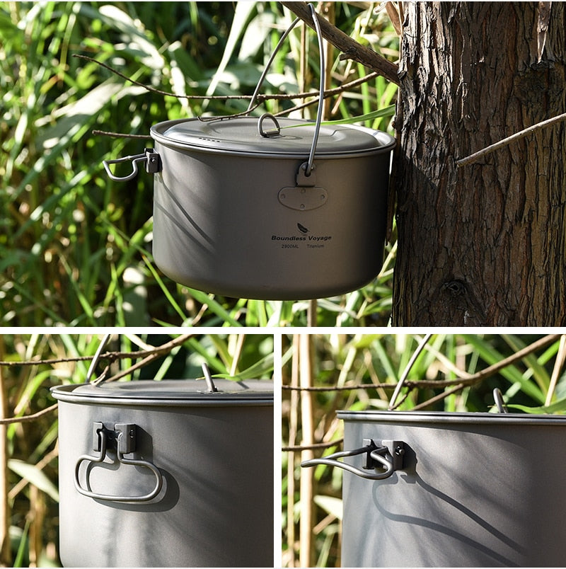 Boundless Voyage Titanium Camping Pots: Unleash Culinary Excellence