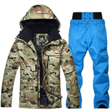 Conquer the Snow: New Men's Camouflage Ski Suit - Waterproof, Breathable, and Stylish Winter Gear