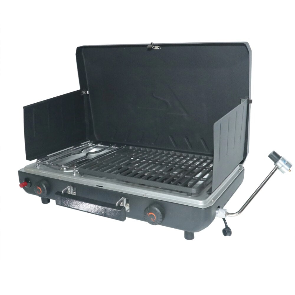 2-in-1 Propane Grill and Camp Stove: Your Ultimate Outdoor Cooking Companion