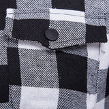 Long-Sleeved Plaid Hooded Shirt: Stylish Harajuku Design with Functional Pockets