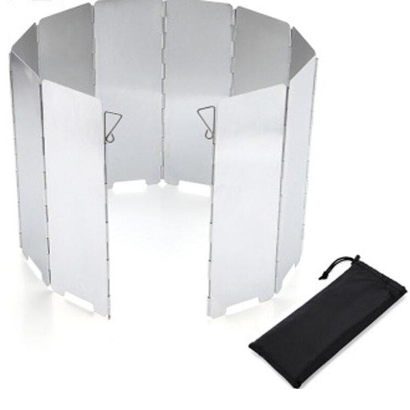 10 Plates Foldable Stove Windshield Screens