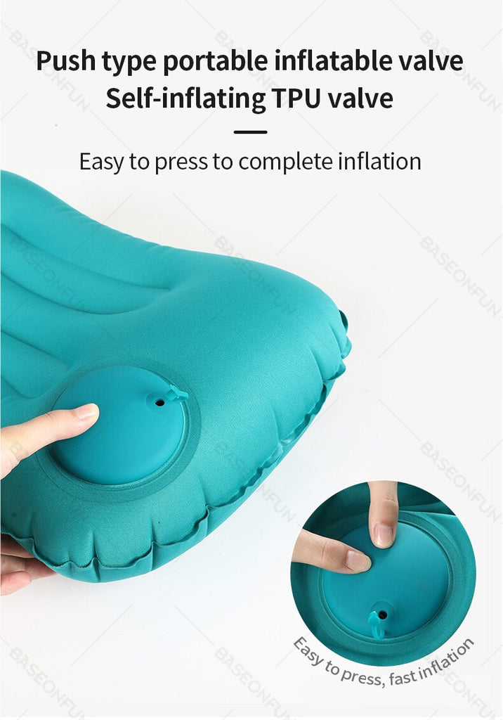 BASEONFUN Ergonomic Inflatable Pillow: Your Ultimate Outdoor Comfort Companion