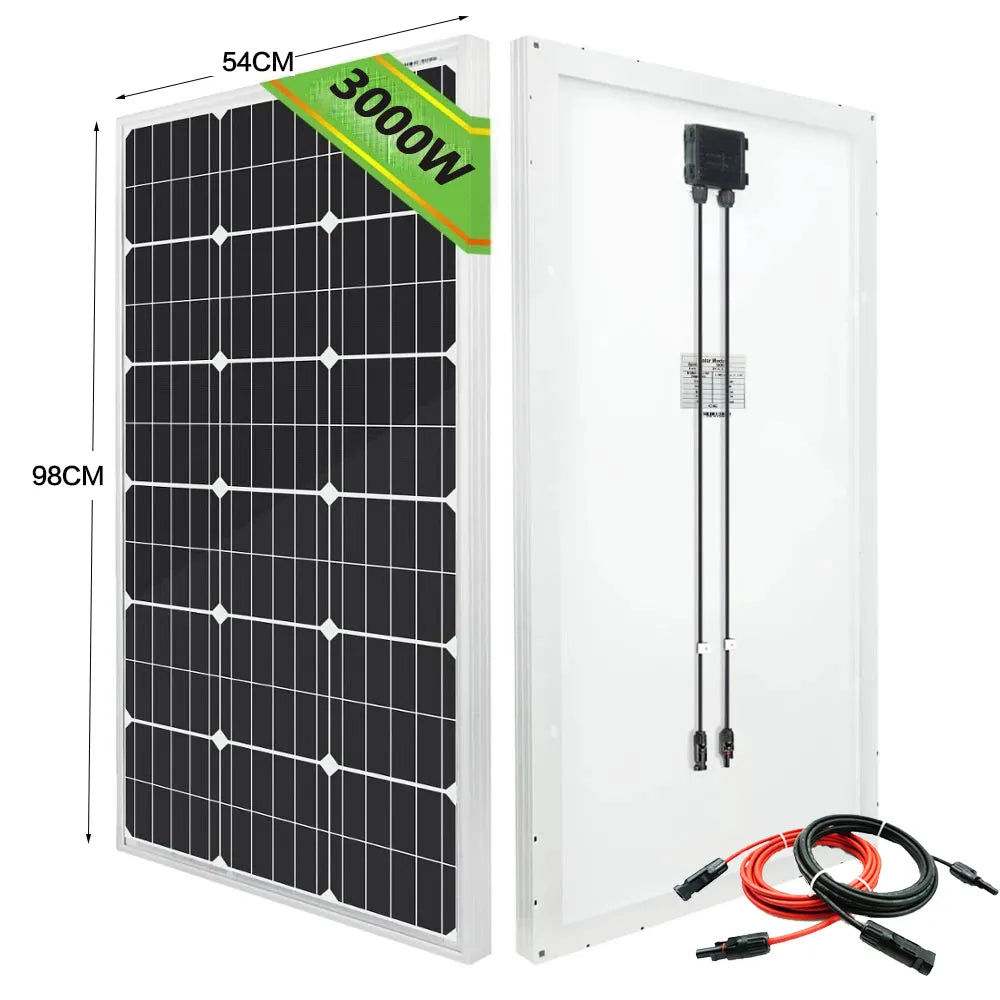 Power Your Adventures: High-Efficiency 1000W-3000W Solar Panels for Outdoor Charging - FOXSUR Brand