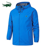 Premium Men's Hooded Zippered Jacket: Stylish, Windproof, and Rainproof Outdoor Attire