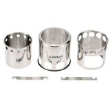 Lixada Stainless Steel Wood Stove - Portable Ultralight Camping Cooker for Backpacking & Hiking
