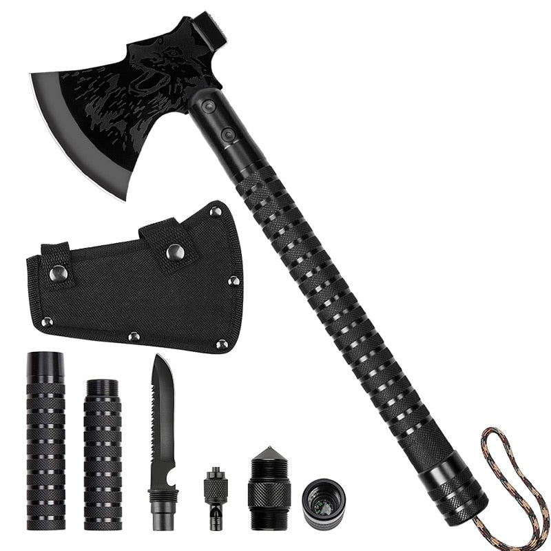 Versatile Tactical Folding Axe for Outdoor Survival and Camping Adventures