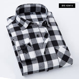 Casual Cool: Embrace the Season in Style with our New Brushed Red Plaid Men's Shirt - Perfect for Business or Leisure
