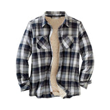 Men's Fleece-Lined Flannel Shirt Jacket: Stylish Warmth for Fall and Winter