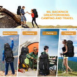 "Unleash Your Adventure: 80L and 90L Large Camping Backpacks for Ultimate Travel"