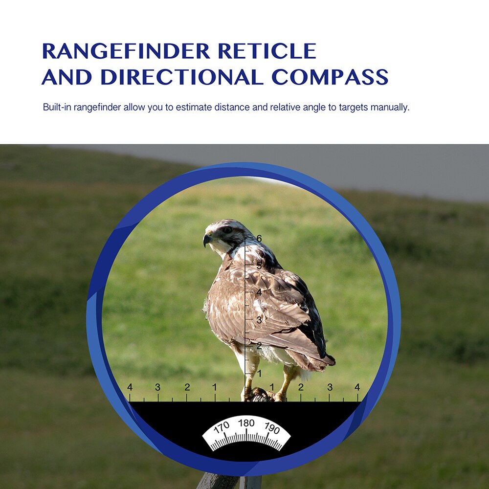 10X50 High Power Binoculars with Rangefinder Compass for Hunting Boating Bird Watching Nitrogen Floating Waterproof
