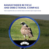 10X50 High Power Binoculars with Rangefinder Compass for Hunting Boating Bird Watching Nitrogen Floating Waterproof