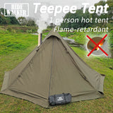 Superior Protection and Versatility: Flame-Retardant Pyramid Hot Tent for All-Weather Adventures