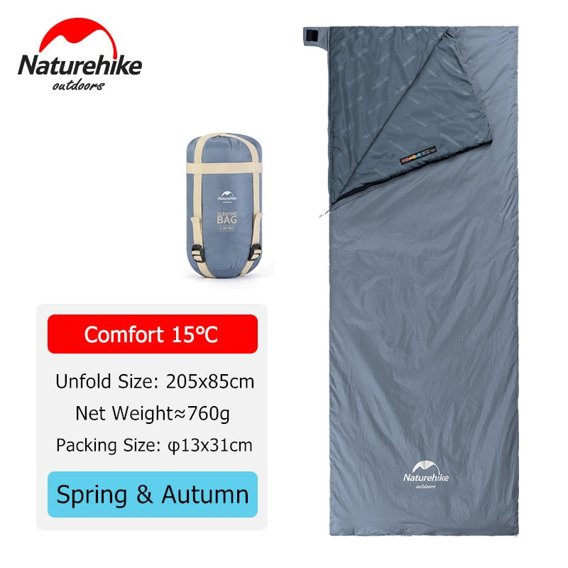 Naturehike LW180 Sleeping Bag - Waterproof, Lightweight, and Perfect for Summer Treks"